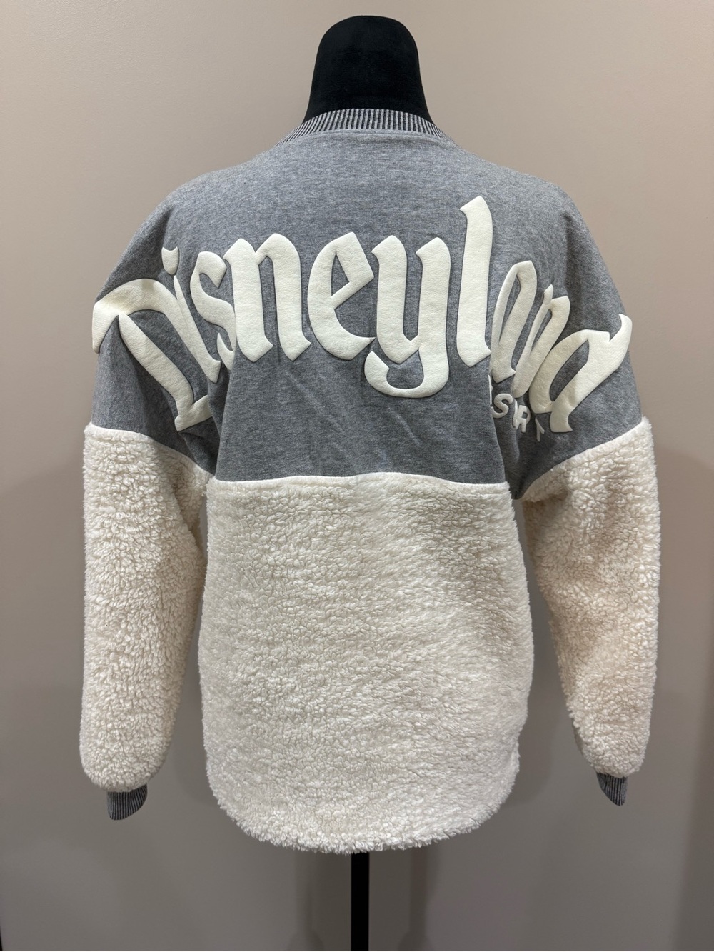 Disneyland Resort Gray & Cream Sherpa Fleece Spirit Jersey - Picture 2 of 9